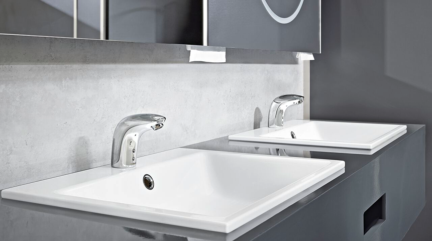 Which faucets can help buildings become more sustainable and how?