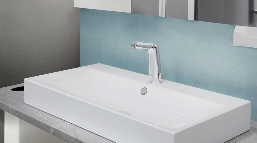 Installing a touchless faucet is just as fast as installing a manual one