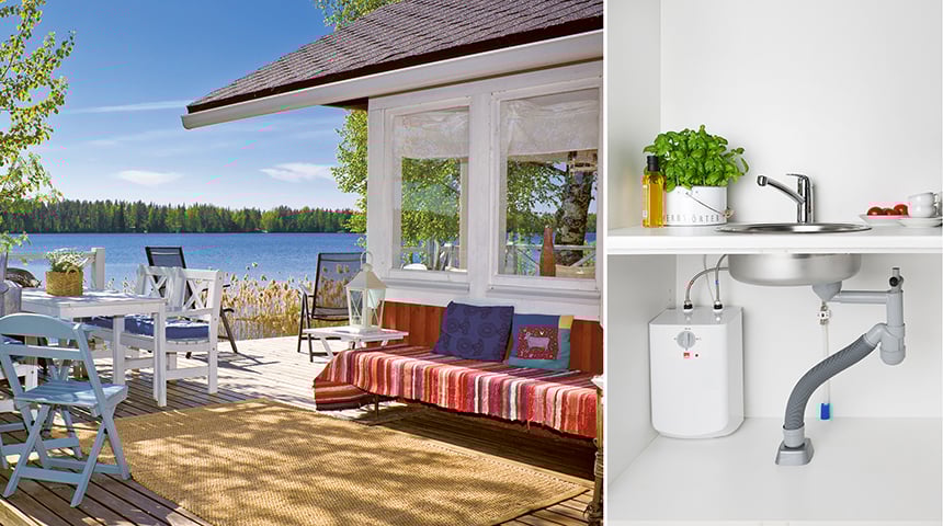 Warm water for the summer house