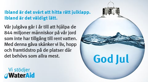 Oras stödjer WaterAid